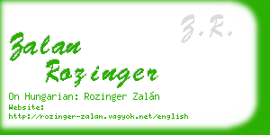 zalan rozinger business card